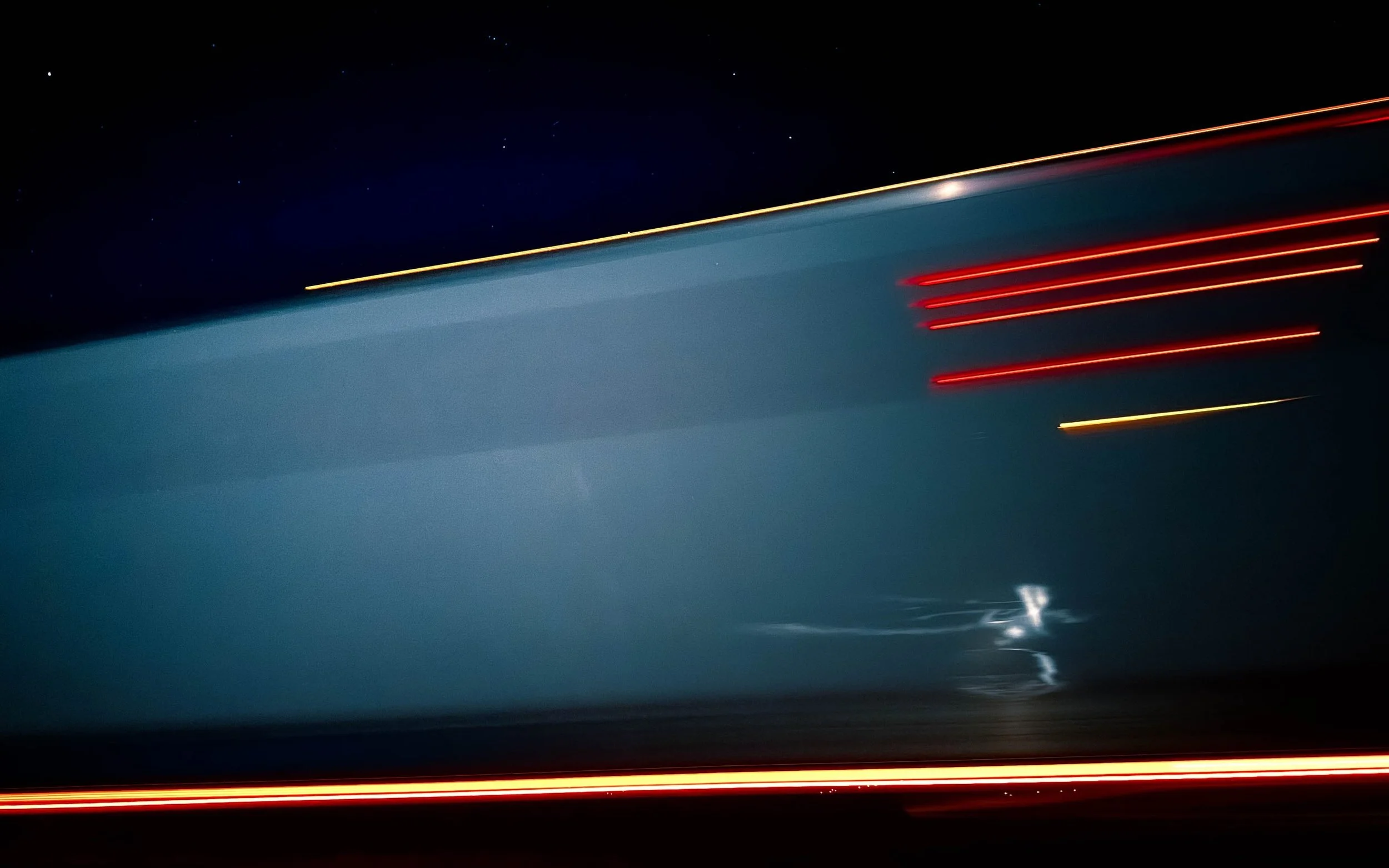 Speed of Light
.
Driving at 80mph in the Arizona desert at 10:22pm, I found a field of red lights breathing against the rich sky. Dead quiet stillness, a mosaic tapestry of stars above, and I felt I was being watched. By the desert, or by the full mo