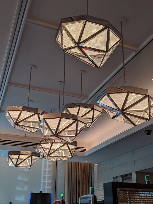 Crown Casino Custom Light Fittings Gaming Room