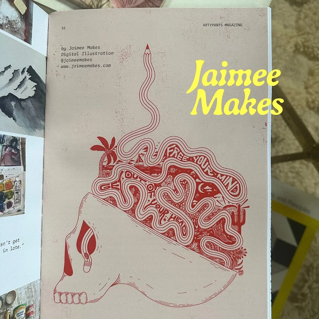 "I&rsquo;ve always known art would be my career path from a young age&mdash;I even started my first creative business selling hand-tied bracelets in high school." - @jaimeemakes // issue 03 artist

Feeling stuck? FREE YOUR MIND with the ori