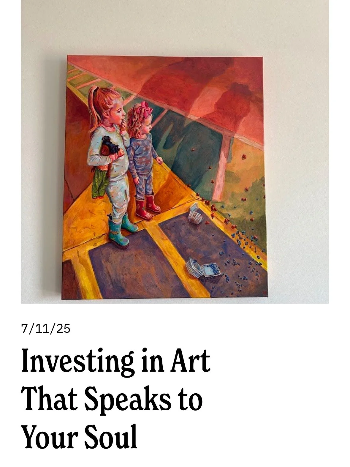 Color, shadows, layers. 
A Feeling.
That's how it started.

While Labyrinth was in development, Artypants Founder &amp; Editorial Director wondered if @emily_shedlock would entertain a portrait commission cementing an absurd and silly core moment tha