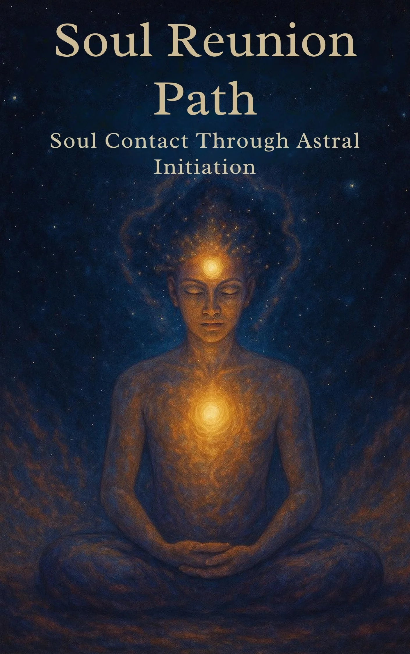 a meditating person contacting the afterlife