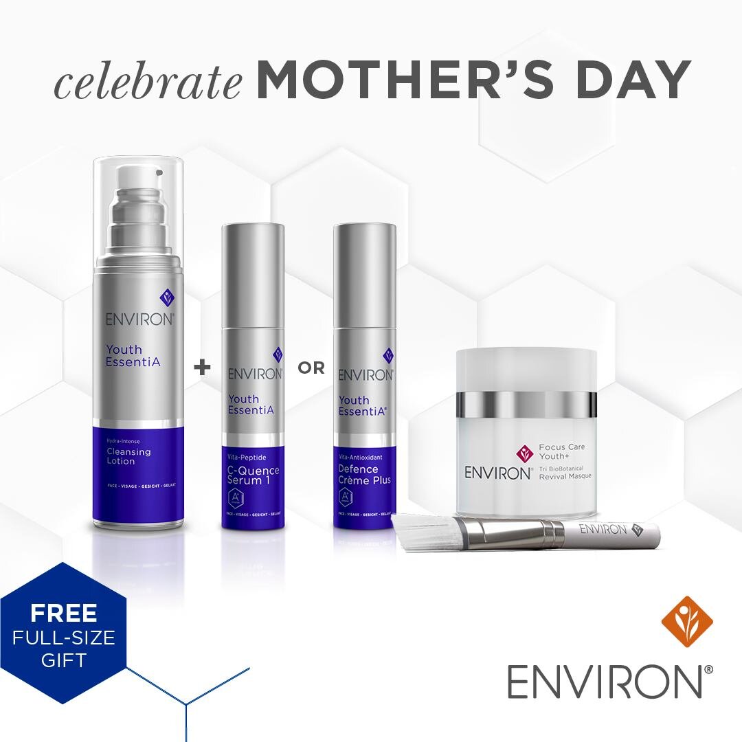 Celebrate Mother's Day.

Skin EssentiA&reg; gifts beautiful skin for a lifetime.
Receive a FREE Skin EssentiA&reg; Clay Masque 50ml with the purchase of a Pre Cleansing Oil 100ml, Cleanser 200ml and AVST&reg; Moisturiser 50 ml. (While stocks last). L