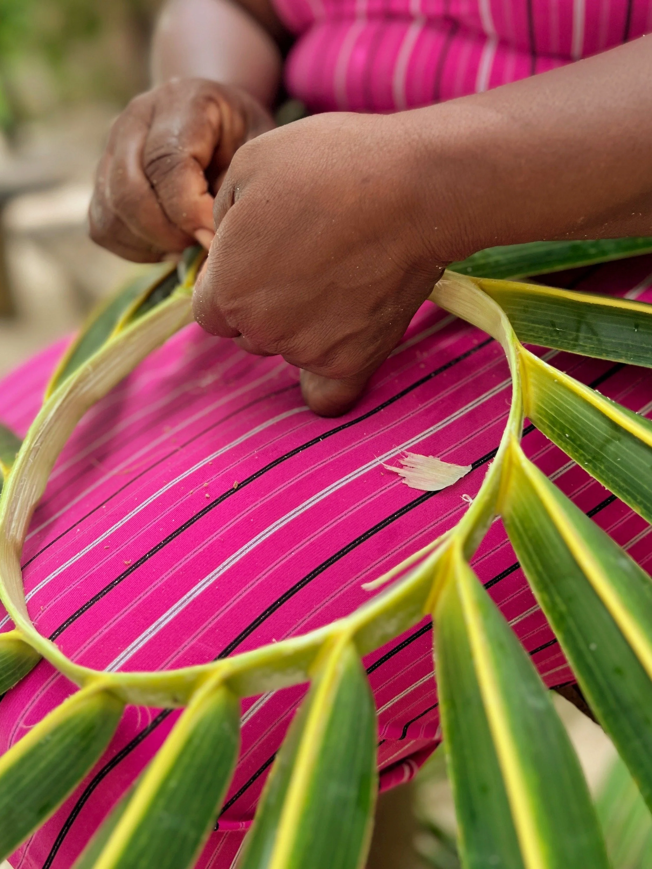Coconut Leaf Weaving Class — KOKOSYE | Cultural Experiences | La Digue