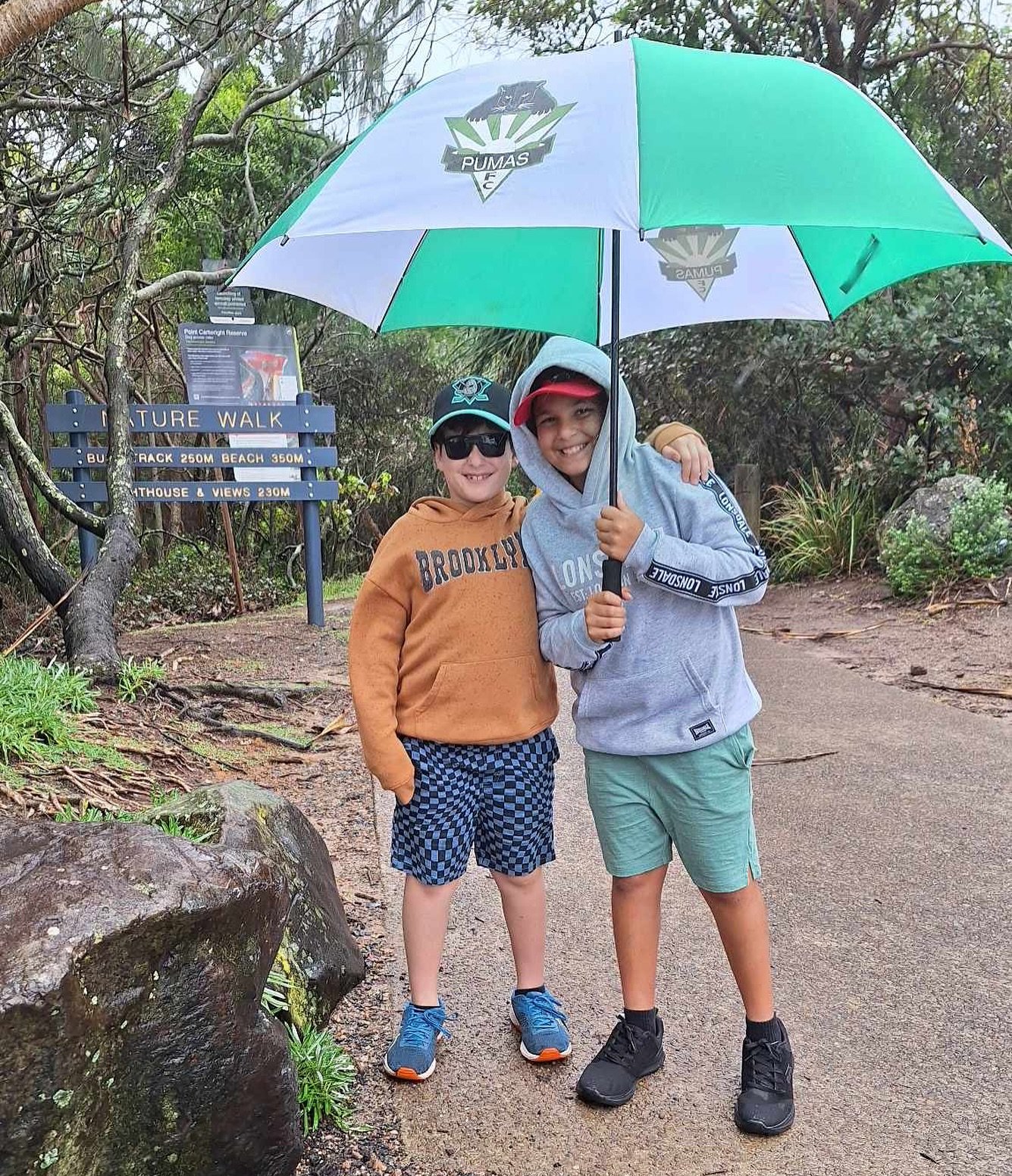 ☔️Don&rsquo;t get caught in the rain🌧️

Like Liam and George, who on a recent trip to Queensland, were lucky to have their reliable Hills Pumas umbrella to keep them dry and back enjoying their day. 

Swing by the shed, at training to purchase one o