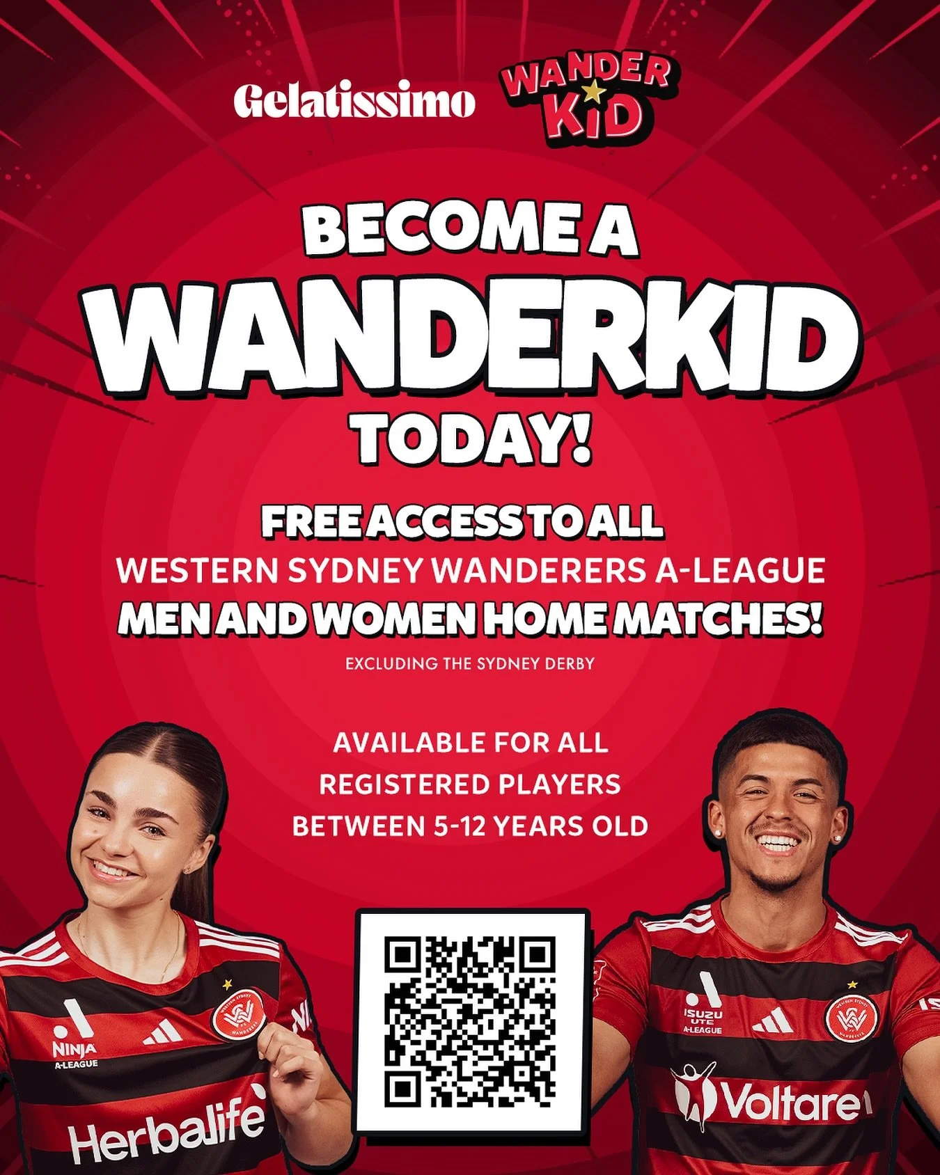 🎉 The Western Sydney Wanderers WanderKid program is BACK for 2025/26! ⚽❤️🖤

📣 Calling all young football fans aged 5&ndash;12
This is your chance to become part of the Wanderers family! 🌟

WanderKid is all about connecting junior players across W