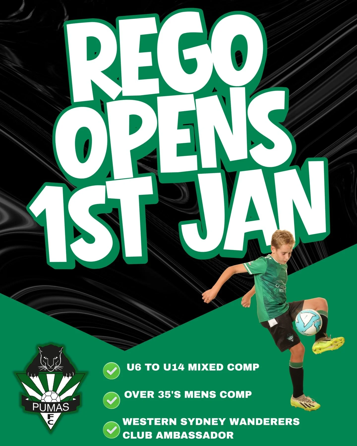 REGISTRATIONS OPEN 1st JANUARY ⚽️

⭐️ Accredited Coaching delivered by @hillsfootball 
⭐️ Western Sydney Wanderers Club Ambassador
⭐️ New Over 35&rsquo;s competition
⭐️ Hills based competition