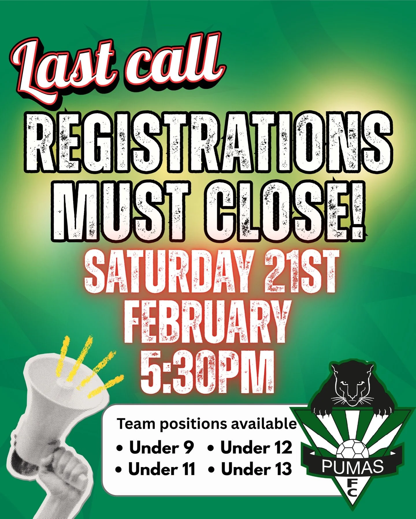 🚨 Final Call for the 2026 Season! 🚨

With our Come &amp; Try Day, Season Launch, first Little Legends session and Round 1 just around the corner, you won&rsquo;t want to miss what we have planned!

Registrations close Saturday 21st February at 5:30