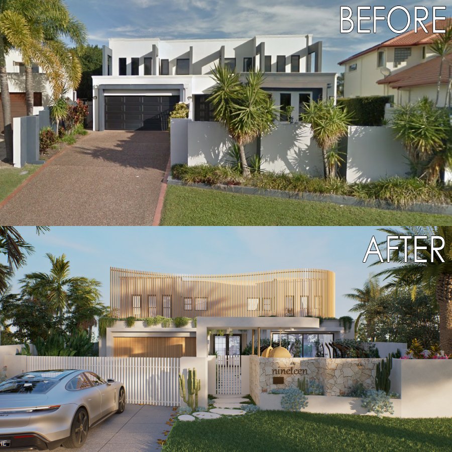 House Renovation Before & After 19 Montego Ct. Mermaid Waters QLD 4218 Facade Makeover, Front Fence.jpg