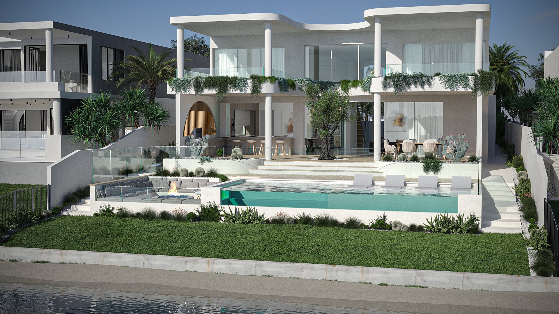 New House Design Pool and Entertaining Area Broadbeach Waters QLD 4218 3D Render.jpg