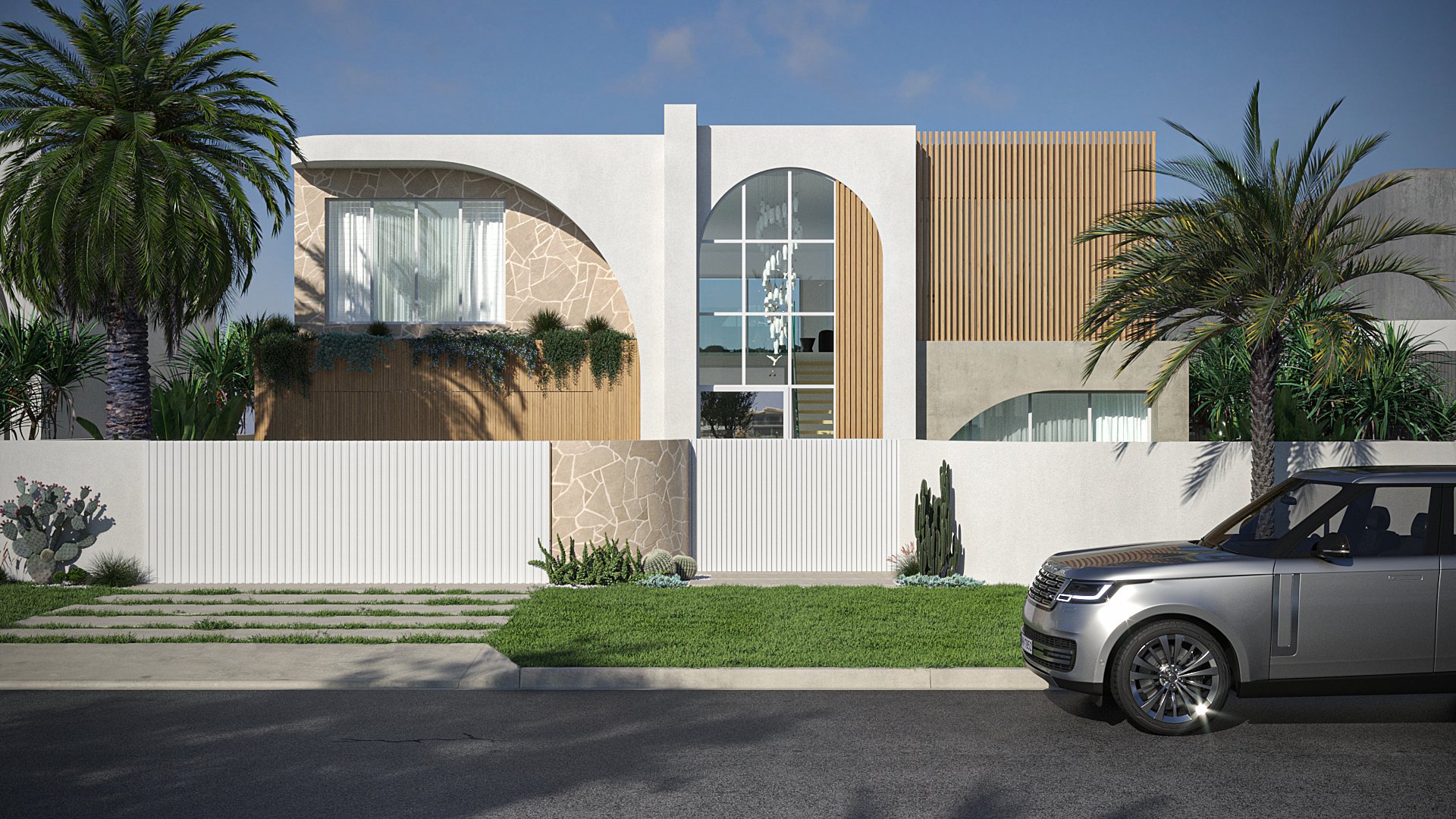 New House Design Front Exterior Broadbeach Waters QLD 4218 3D Render.jpg