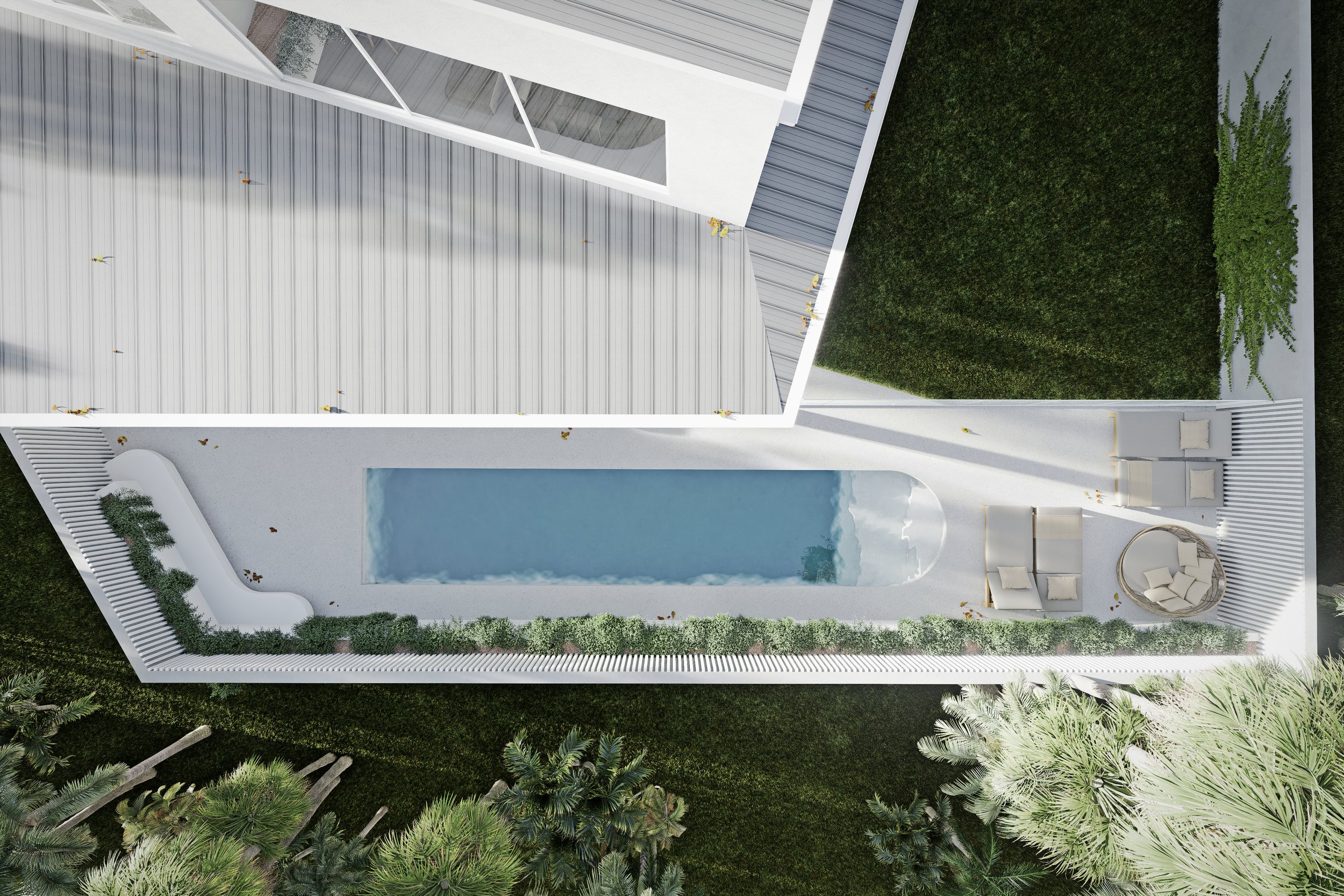 New House Design - Hillview, 3D Render Pool Area Top View.jpg