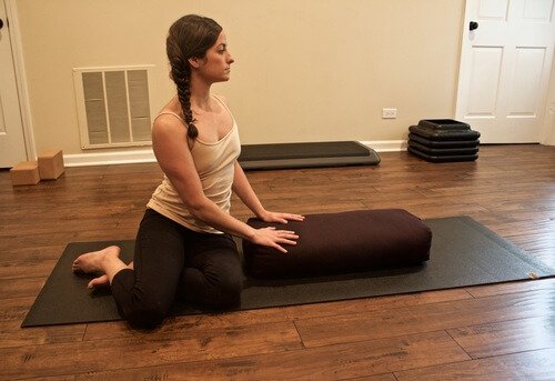 Supported spinal twist - pelvic floor stretch