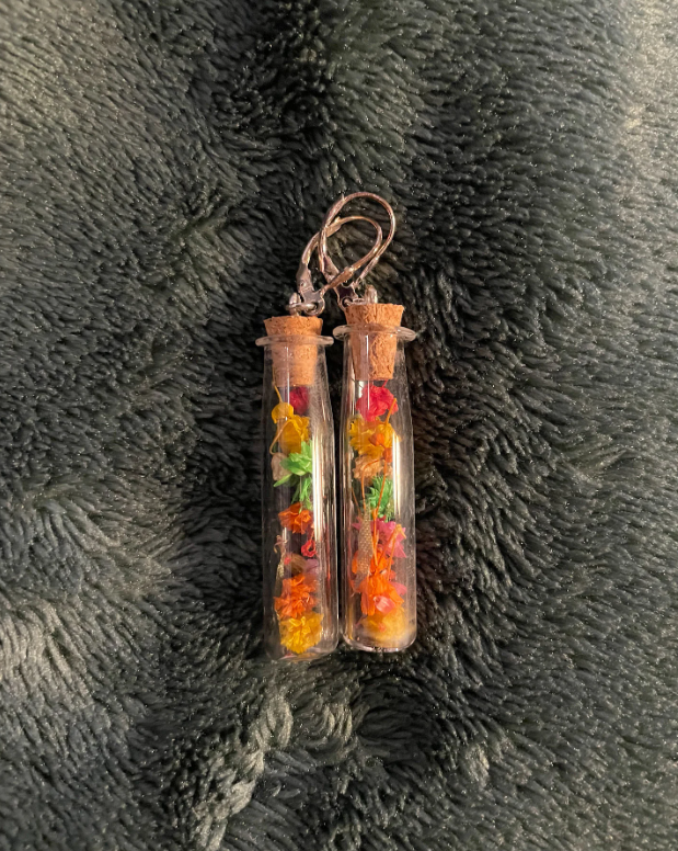 Cottagecore Witchy Potion Bottle Earrings