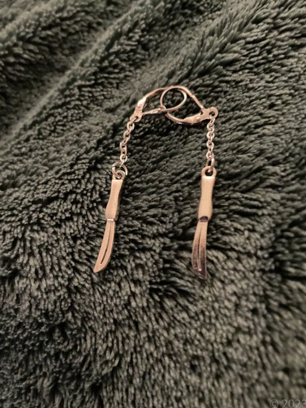 Silver Switchblade Earrings