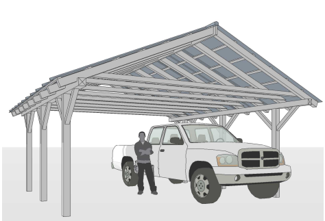Double Timber Roof Carport (PDF)