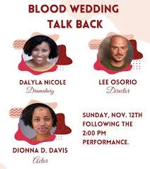 Nov 2023 | Dramaturg | Blood Wedding by Federico Lorca  -Theatre Emory, Directed by Lee Osorio