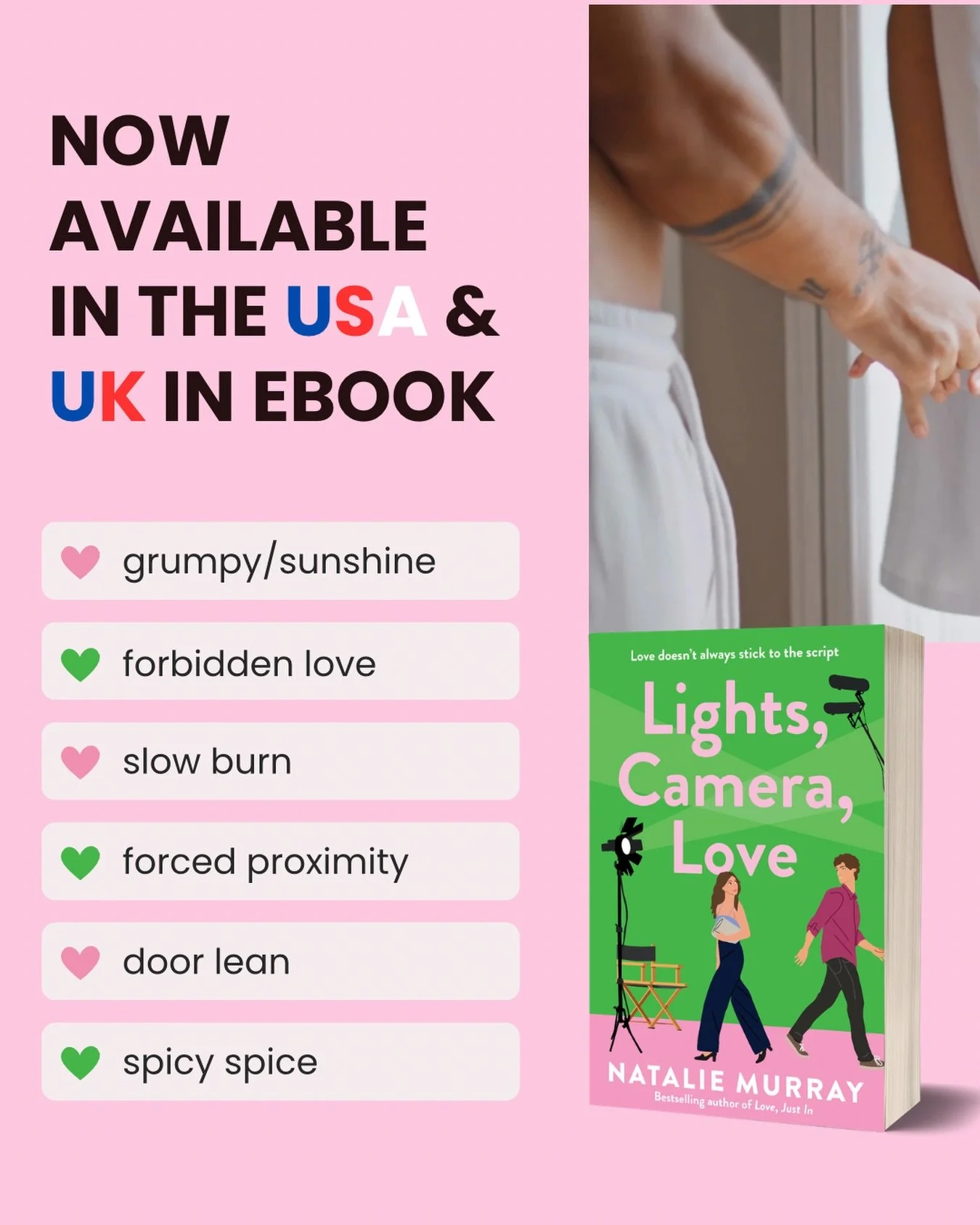 To my reader friends in faraway lands! 🤗 'Lights, Camera, Love' is now available in ebook across the seas. You can find links in my bio. I will let you know when copies are available in paperback. 💌

Hip-hop dance teacher Evie Scott lands the oppor