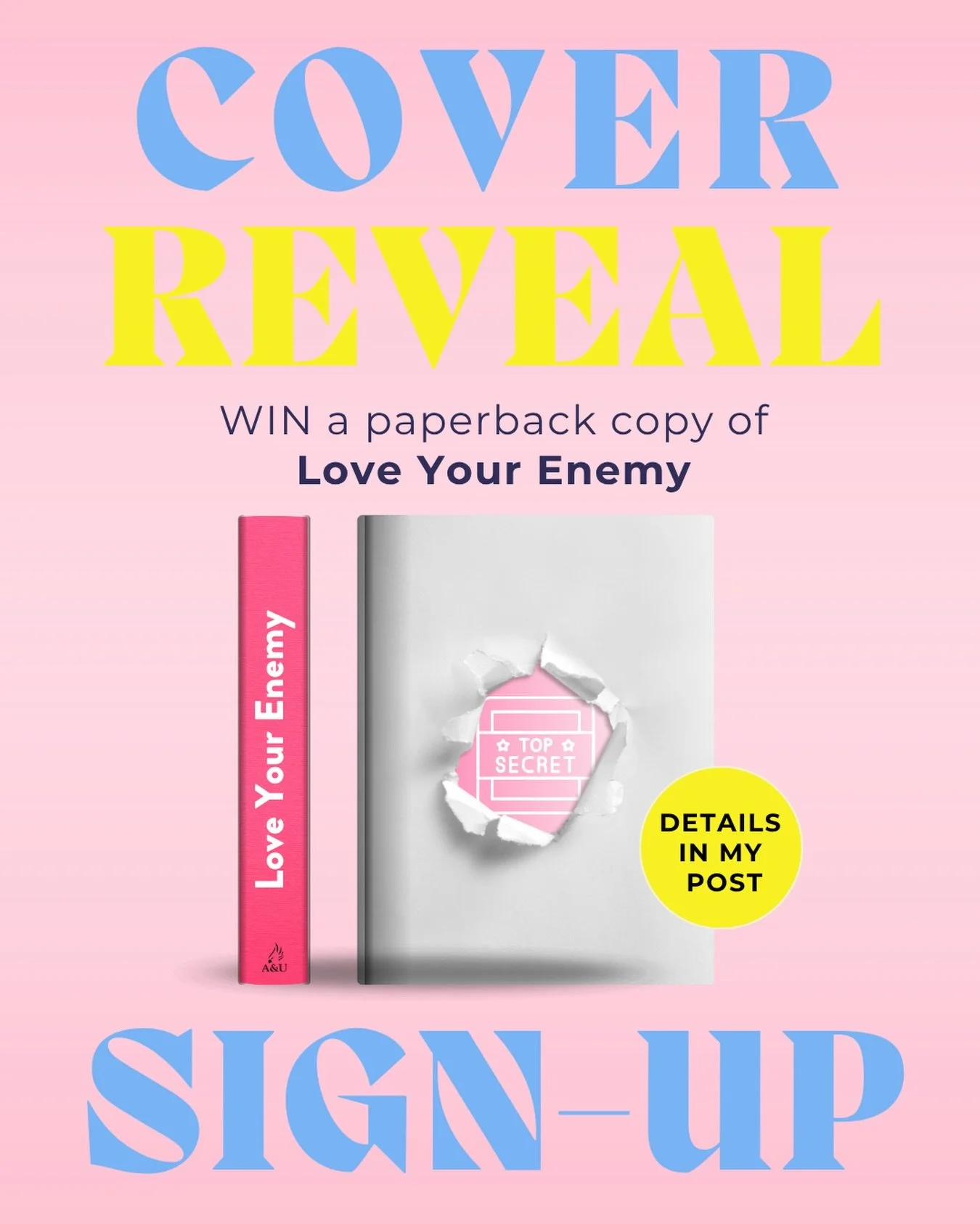 📣 Attn: Romance readers 📣Want to get your hot little hands on an advance paperback copy of 𝗟𝗼𝘃𝗲 𝗬𝗼𝘂𝗿 𝗘𝗻𝗲𝗺𝘆? 

Sign up for the COVER REVEAL for this upcoming enemies-to-lovers romance via the link in my bio. Once you've signed up, you w