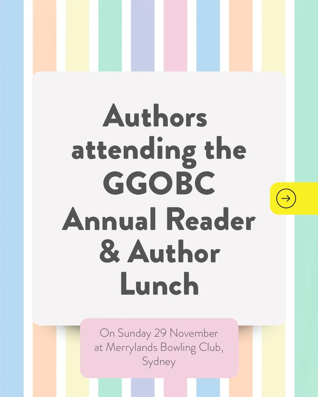 Sydney friends, have you got your ticket yet to the @global_girls_bookclub Annual Reader and Author Lunch? 

Come for the delish feed, stay for the books, meet authors and fellow readers, and win prizes.

You can grab a ticket via the link in my bio 