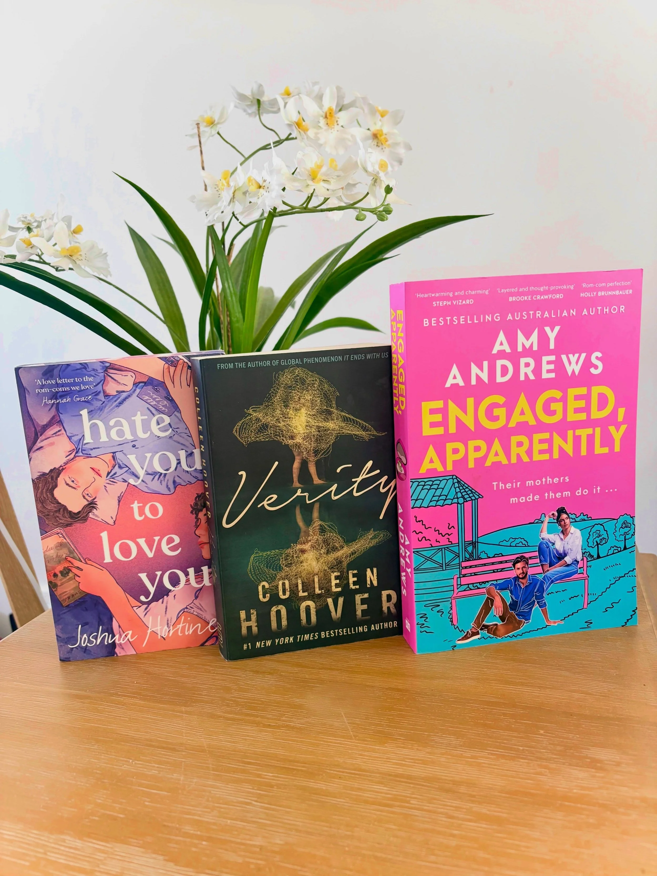 ✨ LAST, NOW, NEXT ✨

🩷 LAST: Hate You to Love You by @joshhortinelawriter 
🧡 NOW: Verity by @colleenhoover 
💛 NEXT: Engaged, Apparently by @amyandrewsbooks 

What's on your bedside right now? 📚

🏷️ 
#myTBR #bookTBR #hateyoutoloveyou #verity #eng
