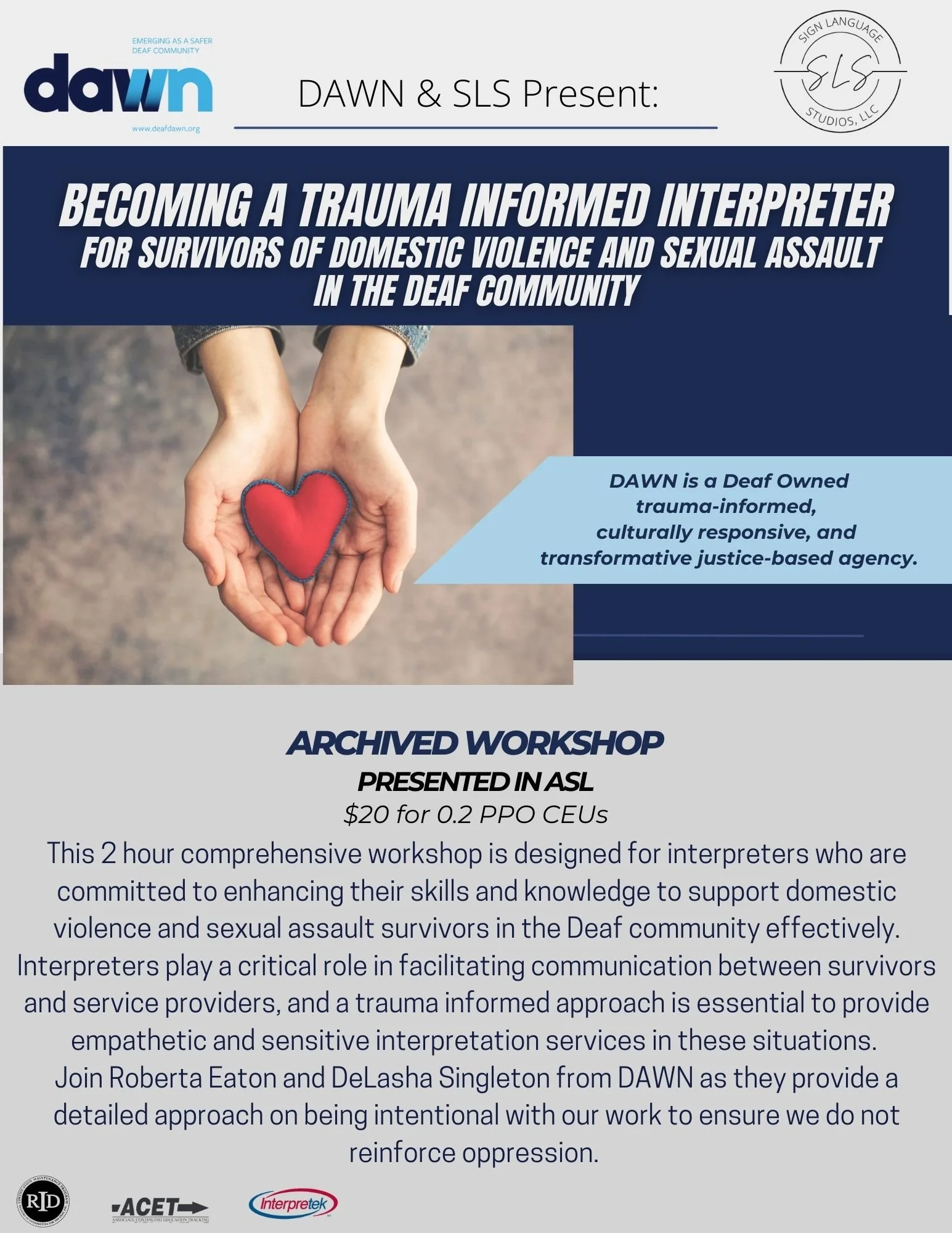 Informed Sign Language On Demand Workshops — Sign Language Studios, LLC