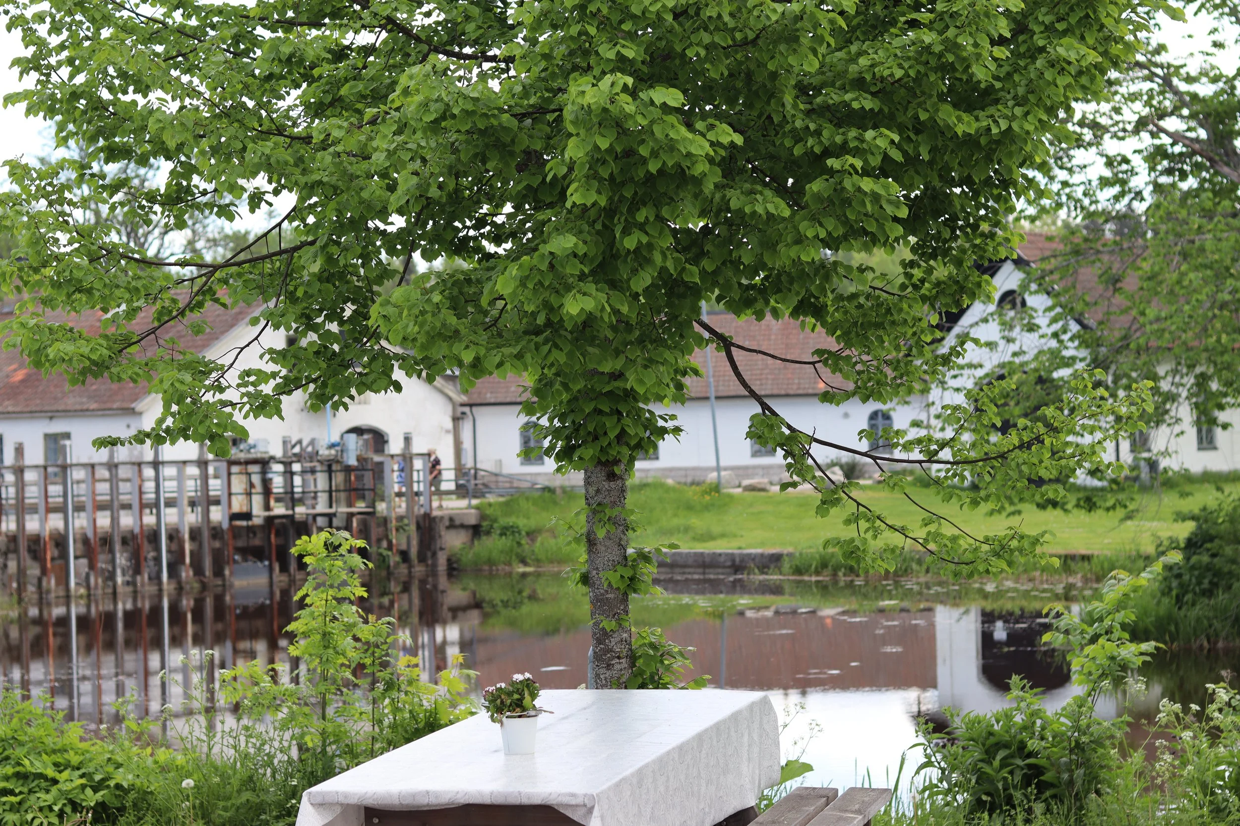 Café intill vattnet