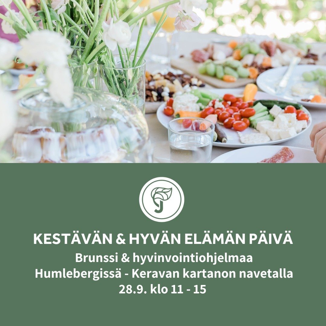 Tervetuloa hyvinvointip&auml;iv&auml;&auml;n kauniille kartanollemme! Ilmoittaudu nyt

Kest&auml;v&auml;n &amp; hyv&auml;n el&auml;m&auml;n p&auml;iv&auml;ss&auml; keskityt&auml;&auml;n omaan hyvinvointiin maapallon rajoja kunnioittavilla tavoilla.

