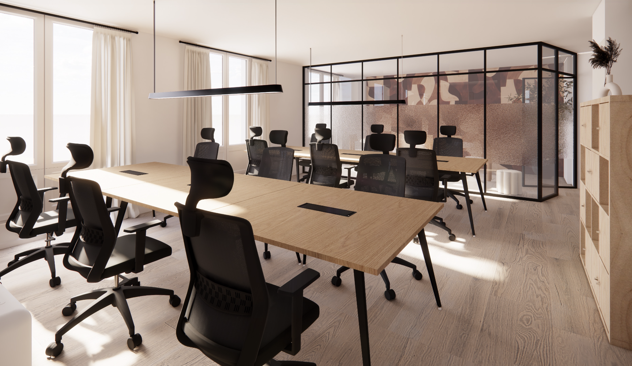 Open space dans le bureau Taitbout de Hybrid for Work