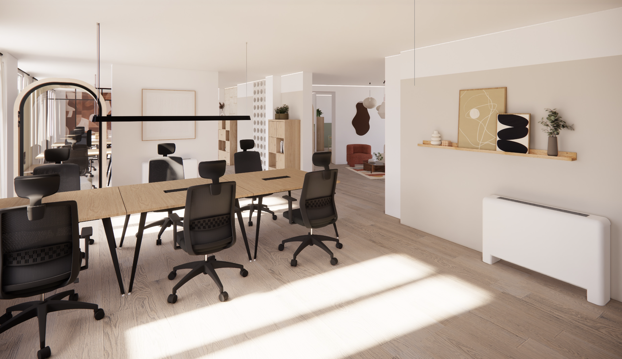 Open space du bureau Taitbout de Hybrid for Work