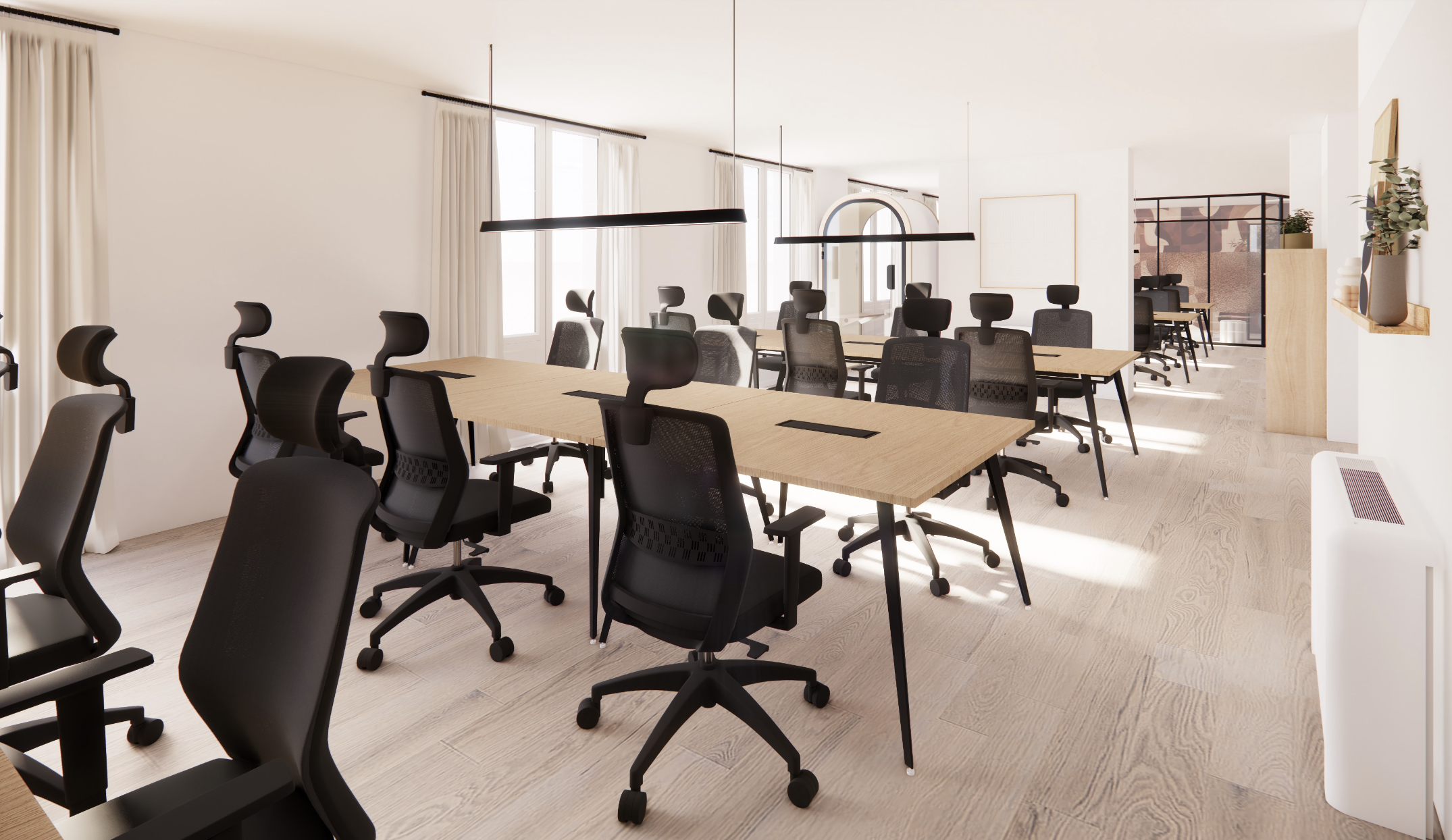 Open space du bureau Taitbout de Hybrid for Work
