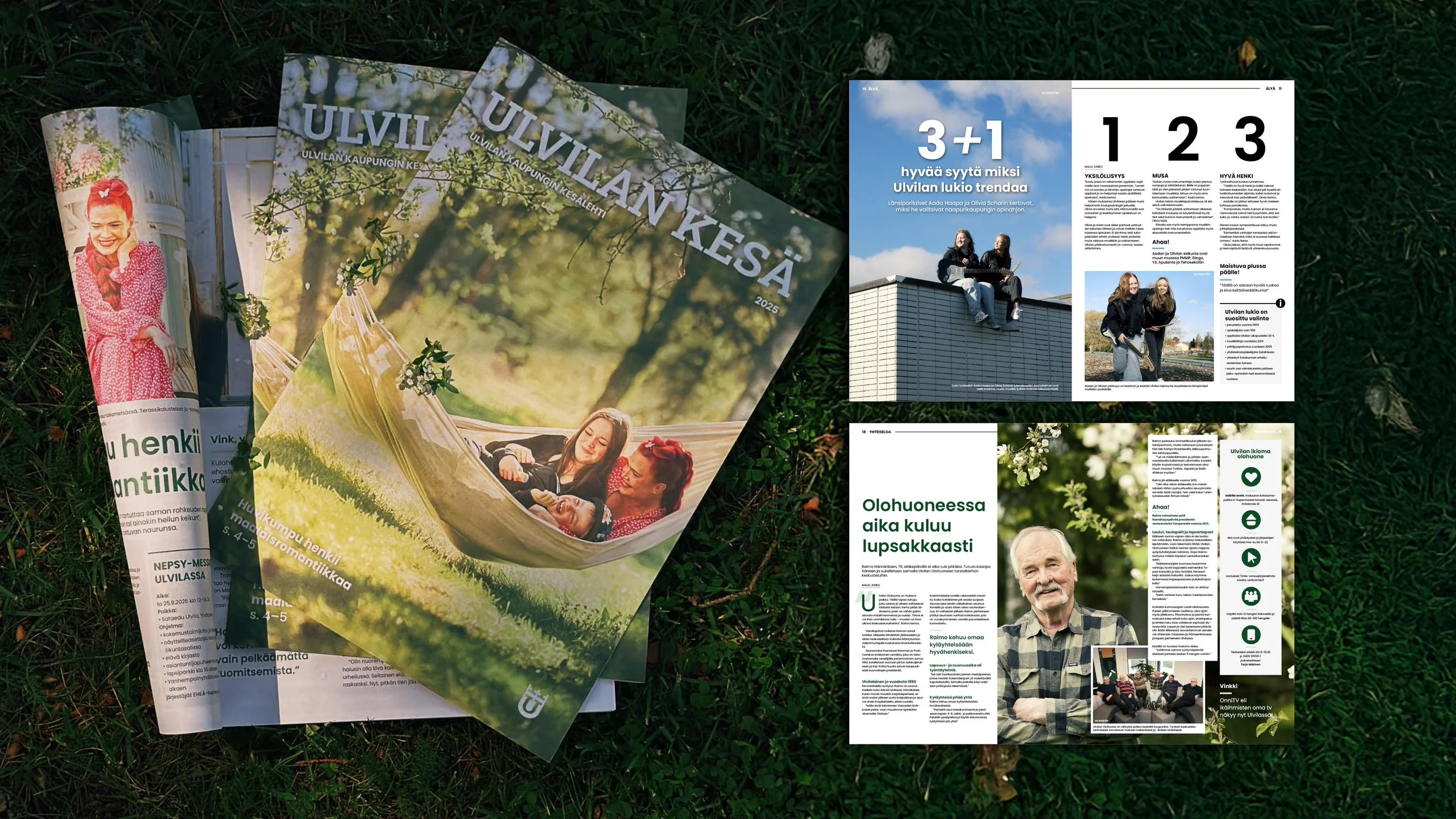 Ulvilan kesä -sanomalehden mockup kuva, jossa lämminhenkisiä ulvilalaisia