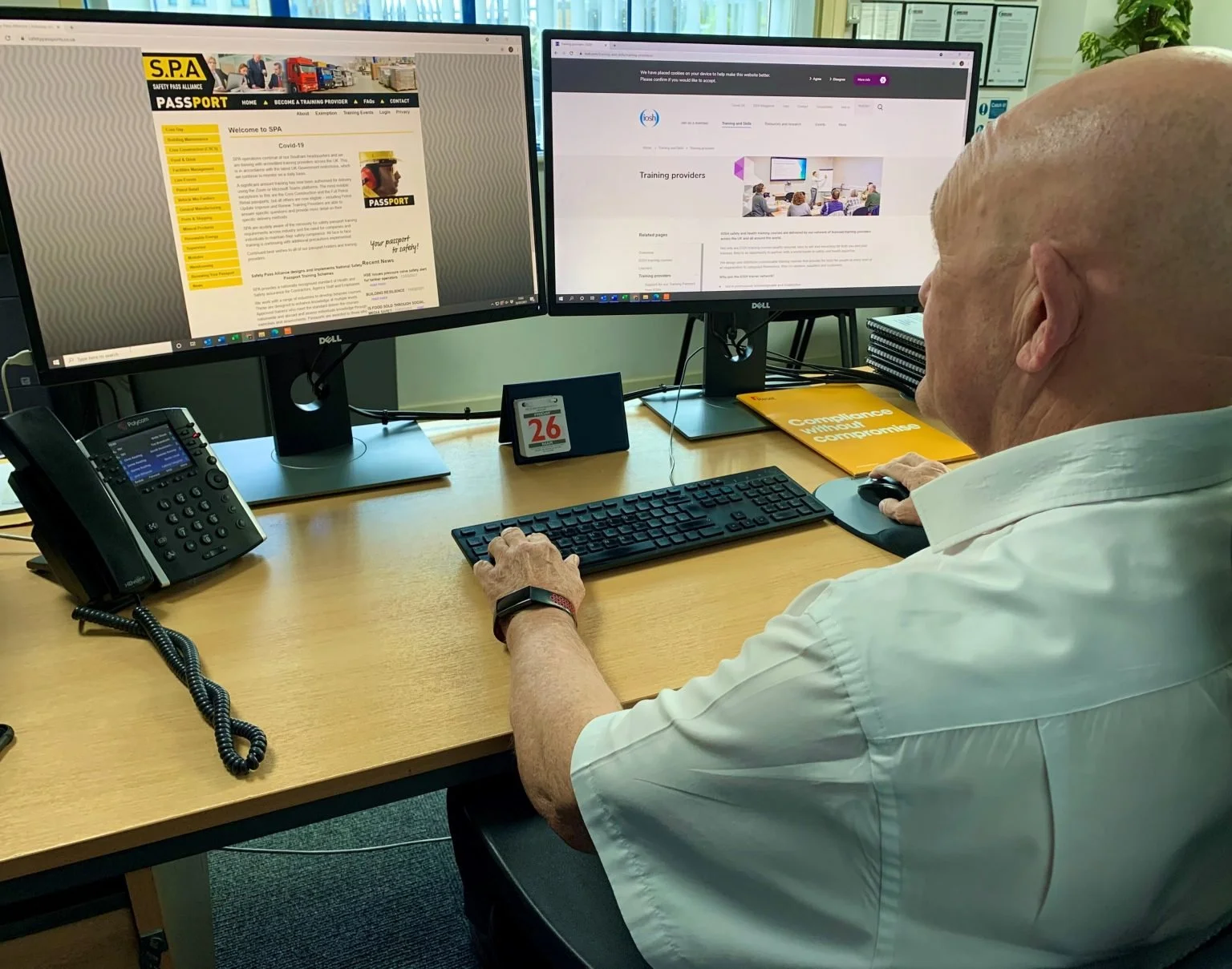 A person completing their S.P.A training