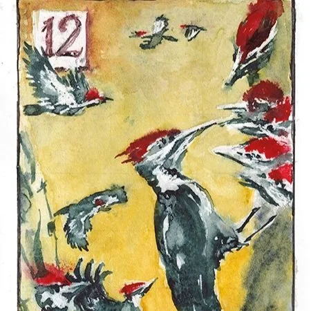 Woodpeckers - Drumming (5x7)