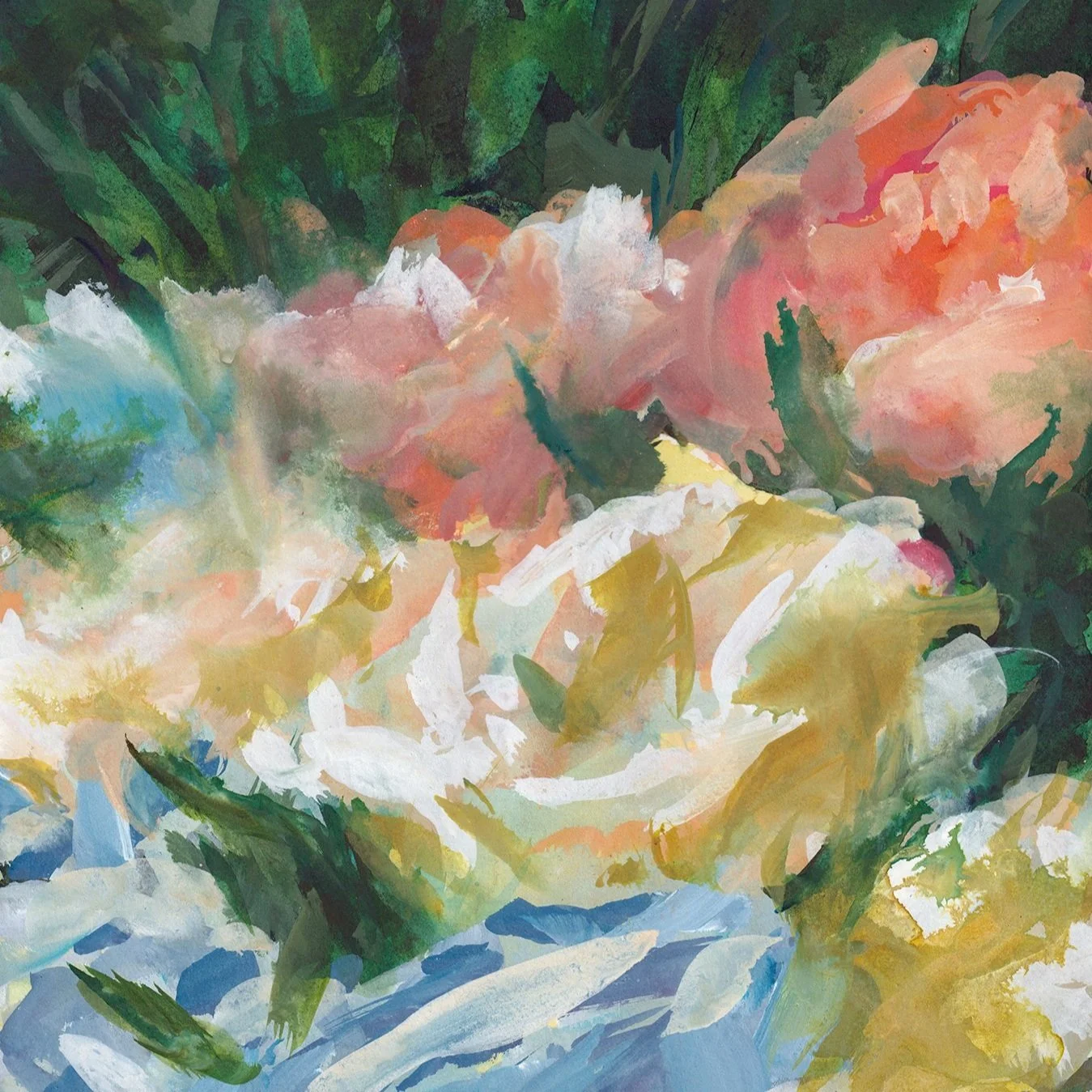 Roses - Red, yellow, blue (12x16)