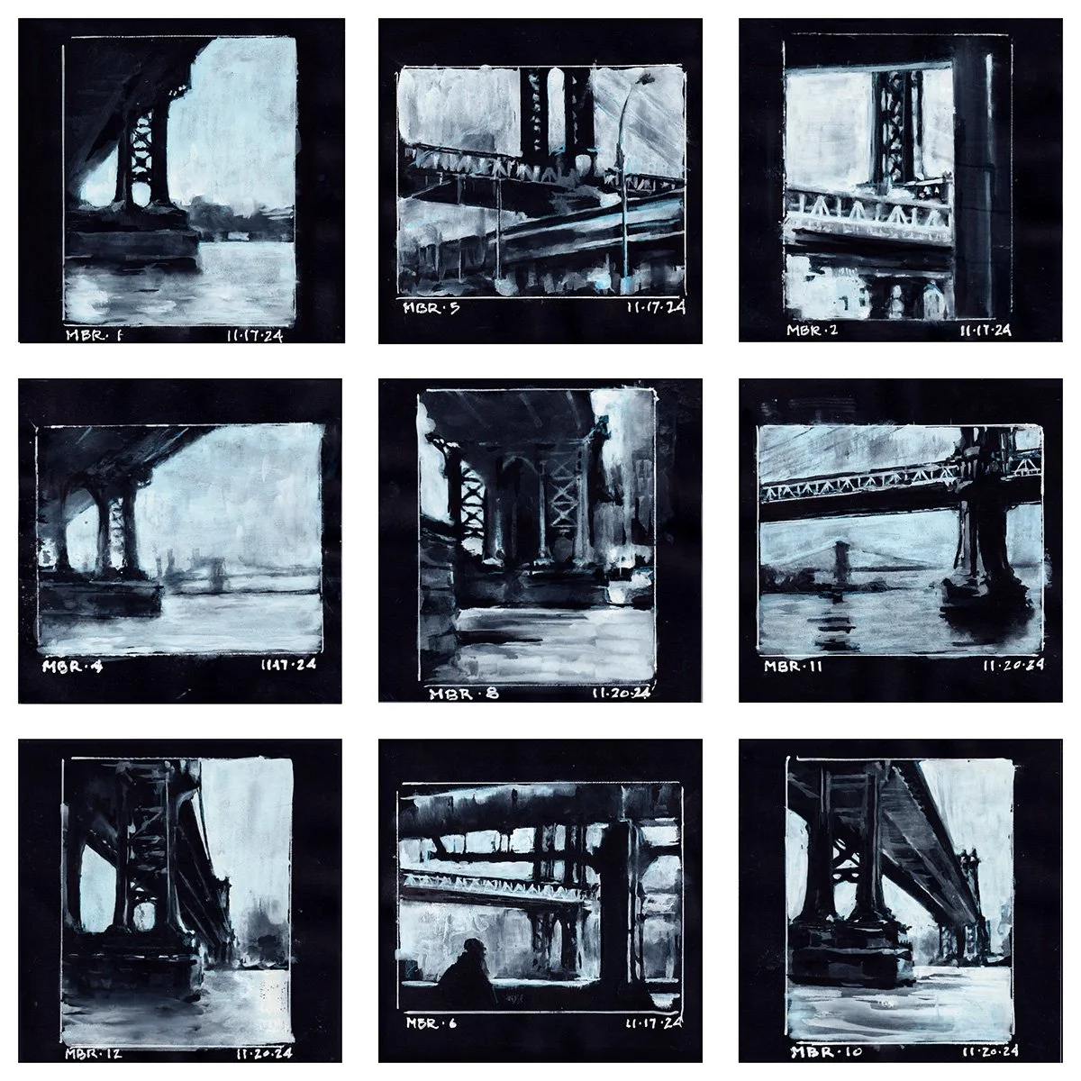 Manhattan Bridge Polyptych (32x32)