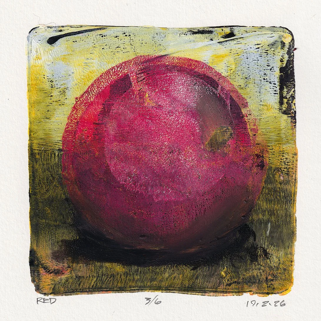 Red Series - Gel Plate Print