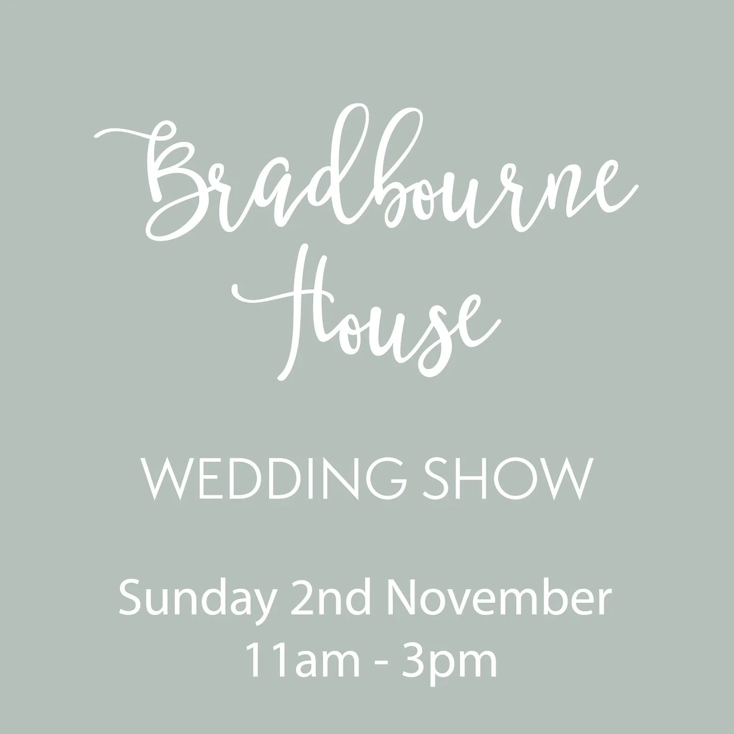 The Bradbourne House Wedding Show is happening this Sunday, 2nd November, from 11am &ndash; 3pm!

Come and explore this breathtaking venue at its finest, meet an amazing line-up of recommended suppliers, and gather plenty of inspiration for your big 