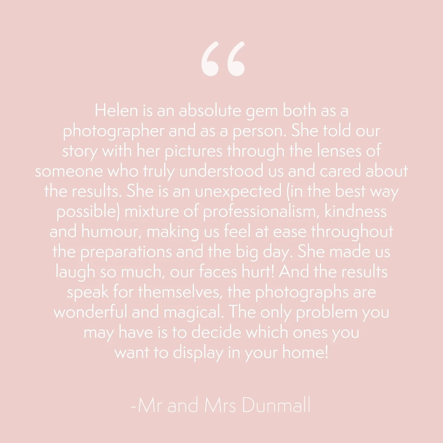 Thank you so much for these incredibly kind words, JJ &amp; Luke! It was such a joy to capture your day, and I&rsquo;m so thrilled you love the photos as much as I loved taking them! 🥰

#weddingreview #kindwords #testimonial #happycouple #weddingpho