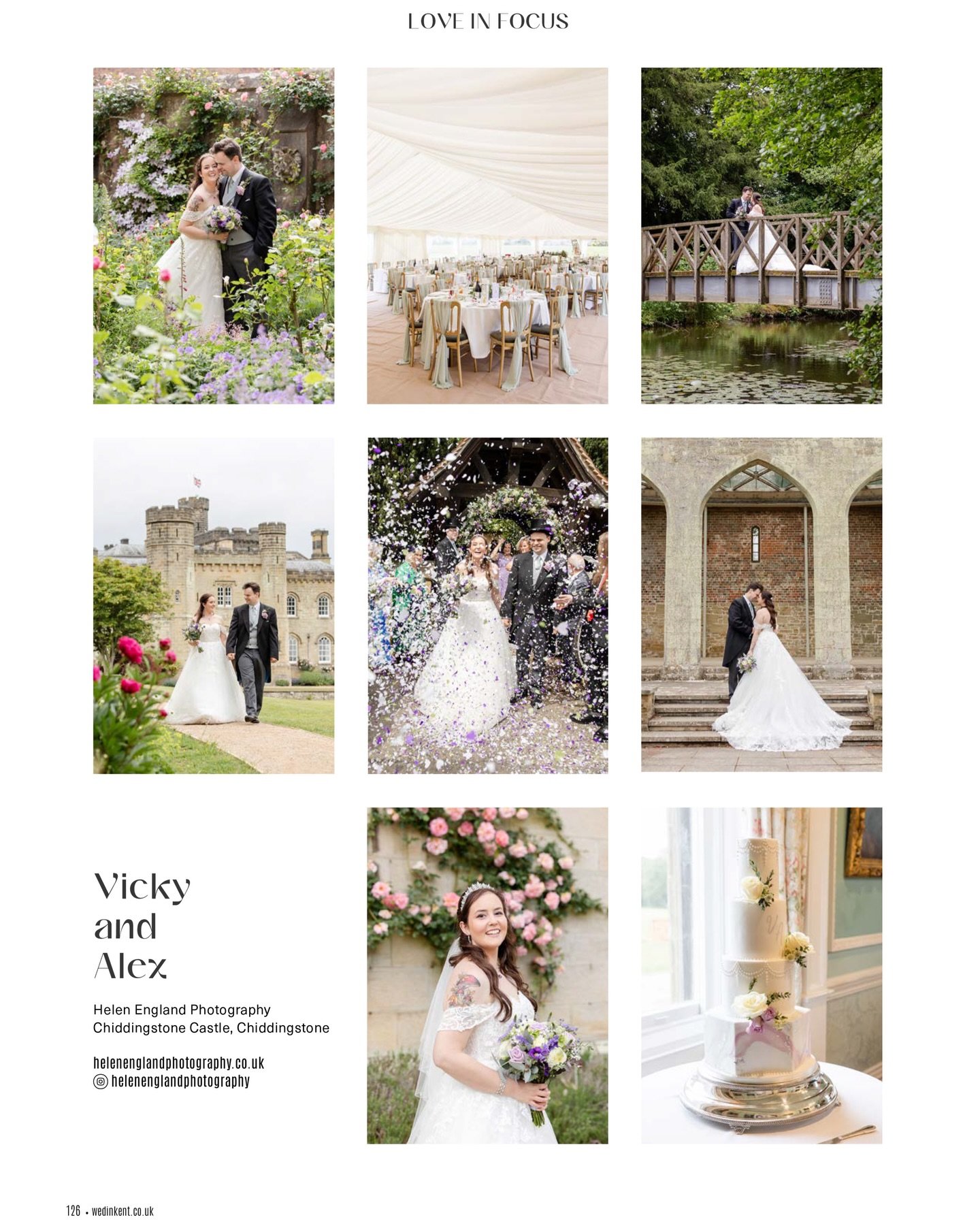 The Spring issue of Wed In Kent is here! 🌸 I&rsquo;m so delighted to see Vicky &amp; Alex&rsquo;s stunning wedding at @chiddingstonecastlewedding featured!

From Vicky&rsquo;s romantic horse-drawn carriage arrival to their dreamy confetti exit and a