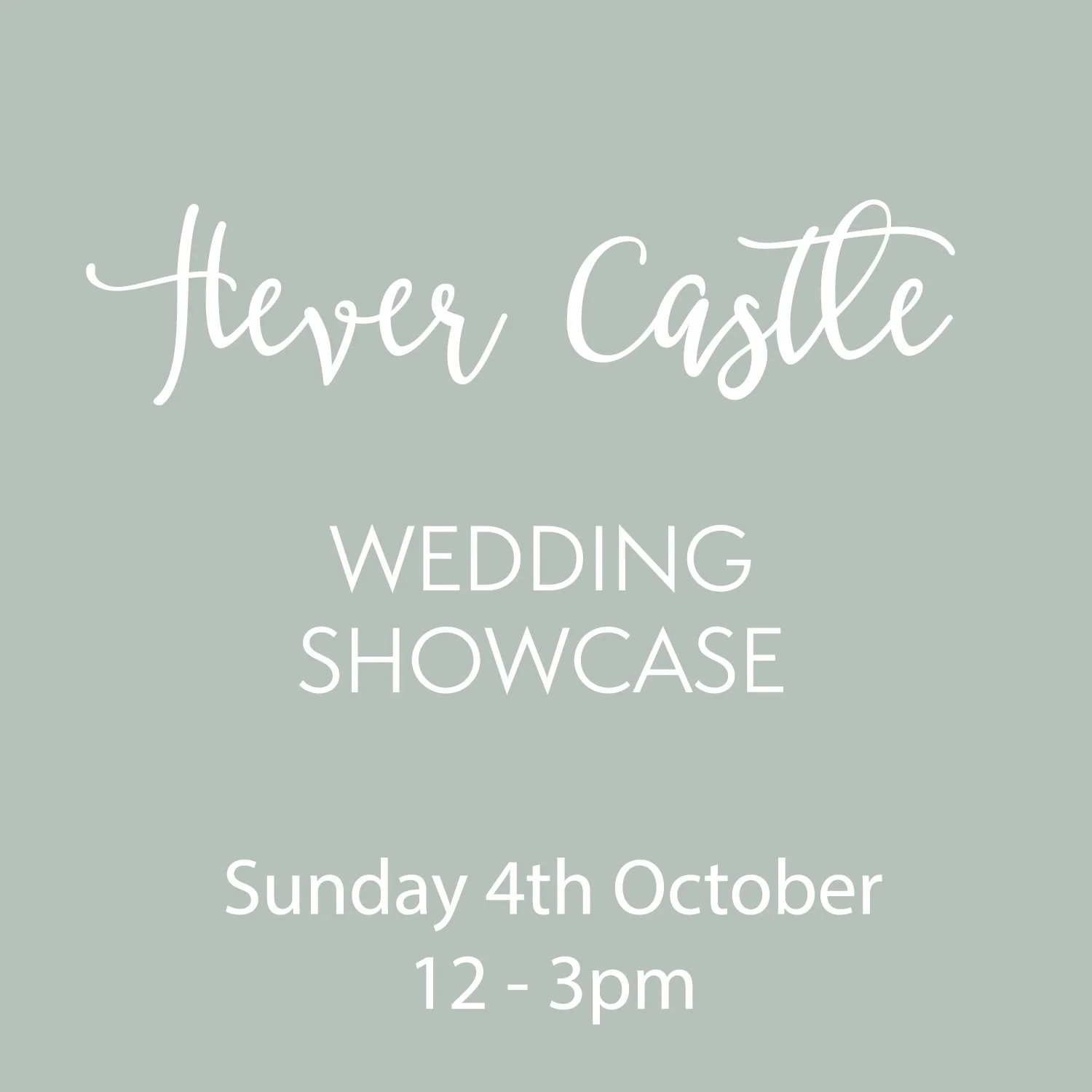 ✨ WEDDING SHOWCASE ✨

I&rsquo;m so excited to be exhibiting at the Hever Castle Wedding Showcase on Sunday 4th October! 🤍

If you&rsquo;re looking for your dream wedding venue, this is such a lovely opportunity to explore the beautiful wedding space