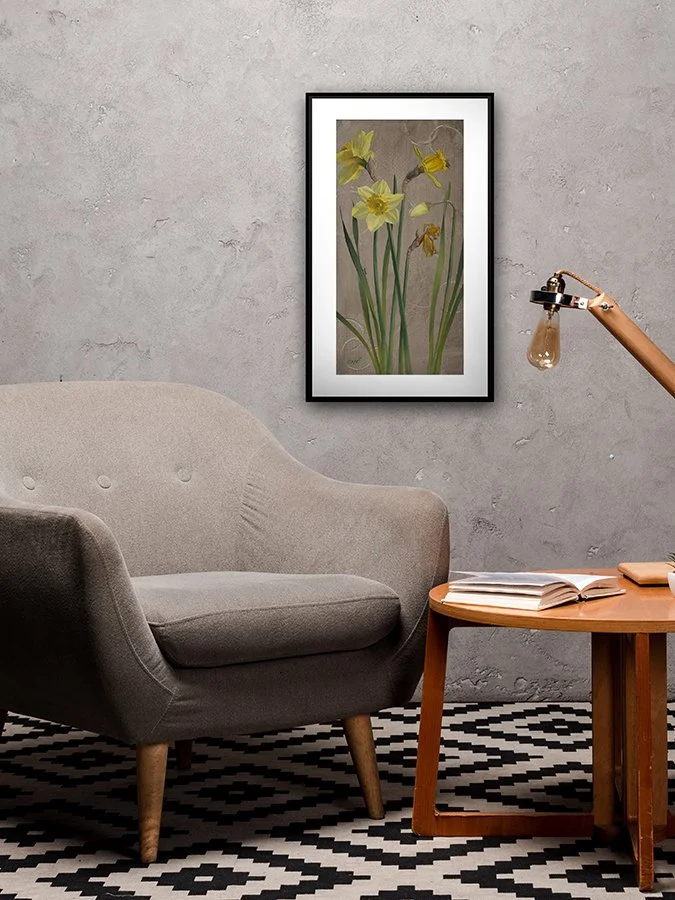 Spring Elation - Yellow Daffodils - 8x16 inch Gicleé Print