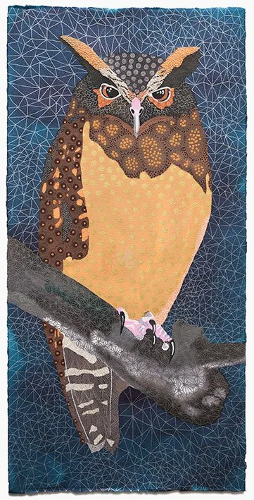 Creasted owl