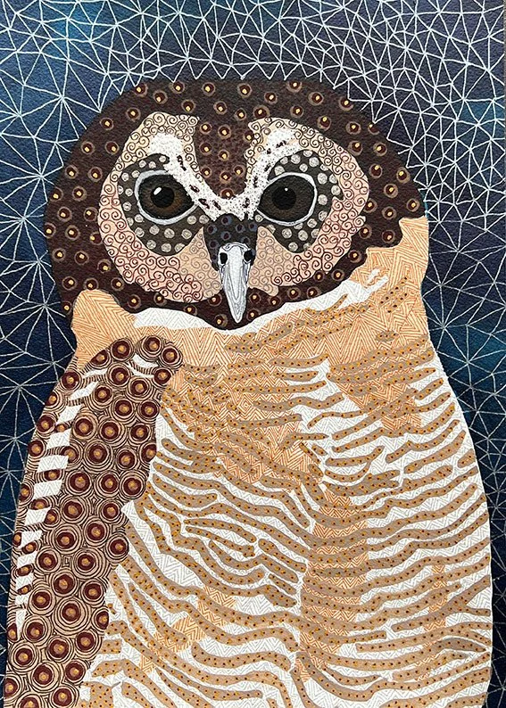 Brown wood owl