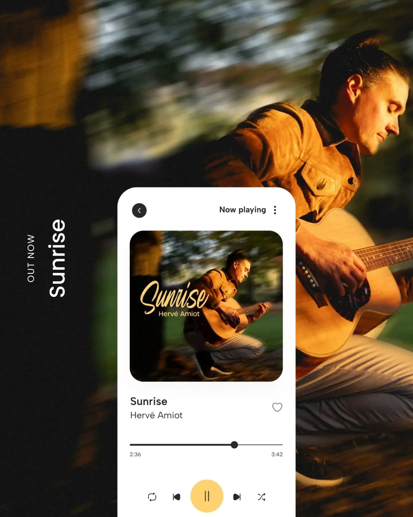 📢 OUT NOW! I'm happy to announce that my fingerpicking arrangement of Sunrise by @norahjones is now available on your streaming platform of choice. I'd love if you listen to it, share it, add the tune to your playlists, and let me know what you thin