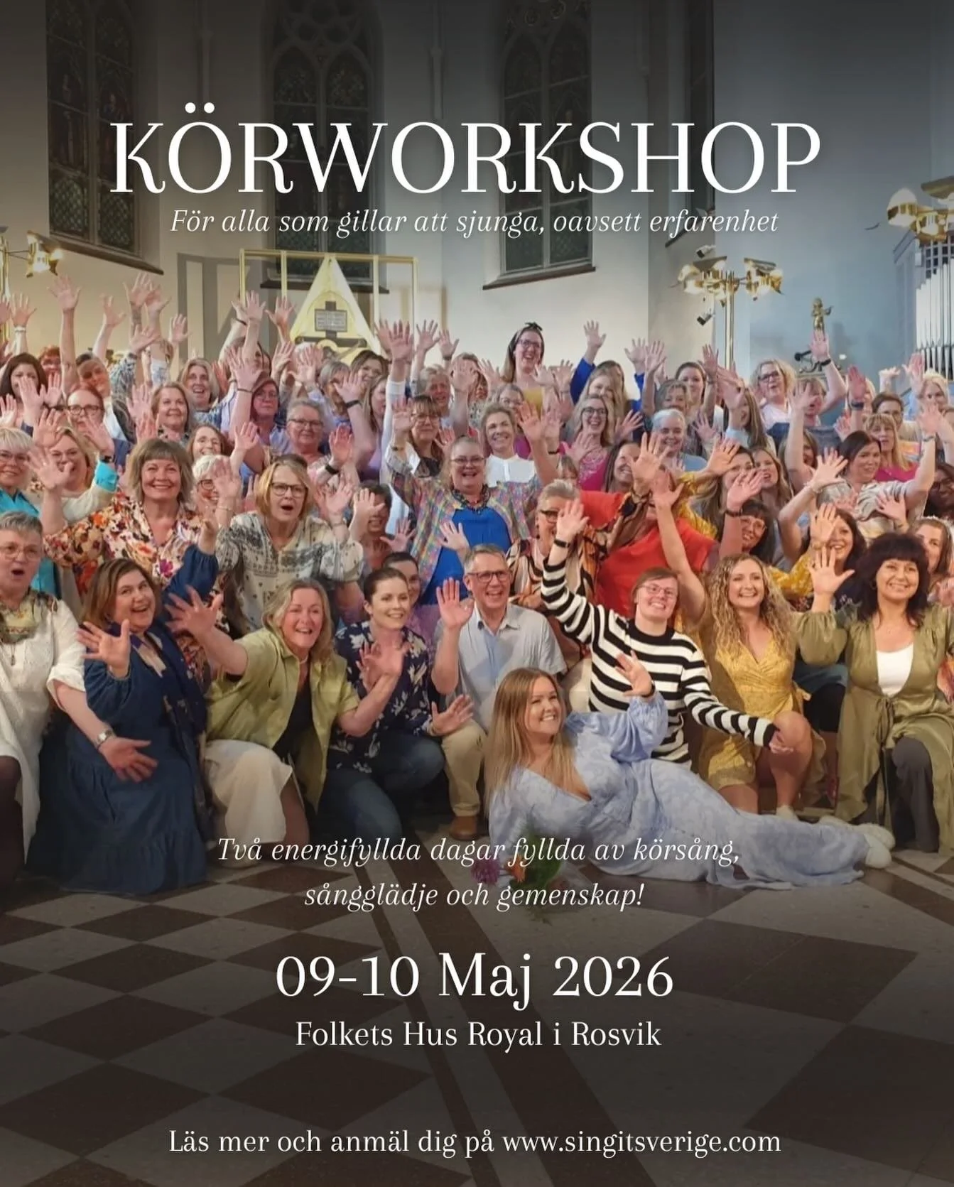 ✨ K&ouml;rworkshop i Norrbotten🎶✨

Efter tv&aring; &aring;rs paus &auml;r det &auml;ntligen dags igen f&ouml;r en helg fylld av h&auml;rlig s&aring;nggl&auml;dje, gemenskap och musikaliskt uttryck! 🩵🎶 
Den 9&ndash;10 maj bjuder vi in till en energ