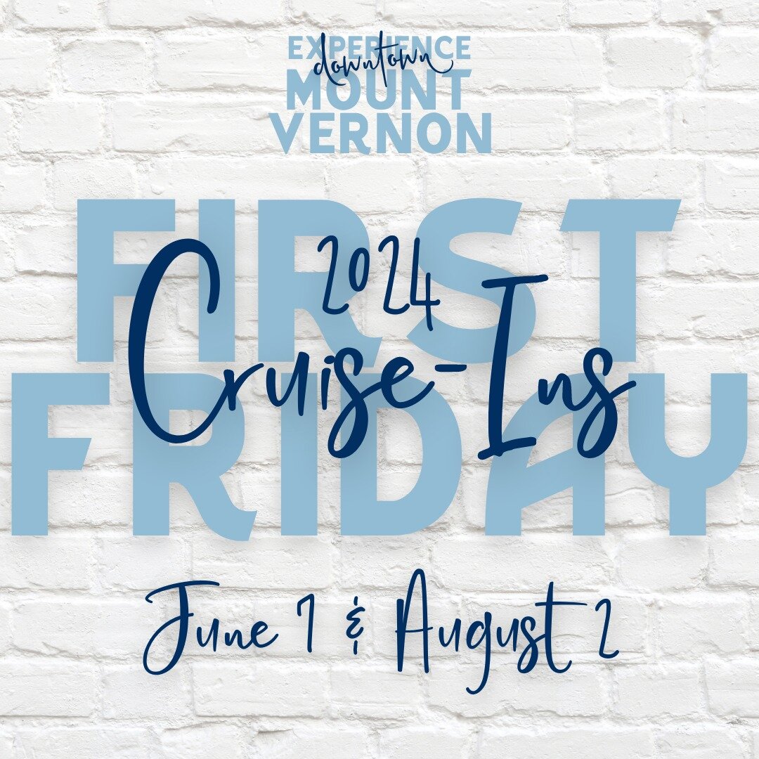 Registration for the 2024 First Friday Cruise-Ins is now OPEN! Follow the link below to register. 
Registration: https://forms.gle/7BPg9KDu2L7akLT87

More info: www.experiencemv.org/cruise-in-info

2024 FIRST FRIDAY CRUISE-IN PRESS RELEASE: https://t