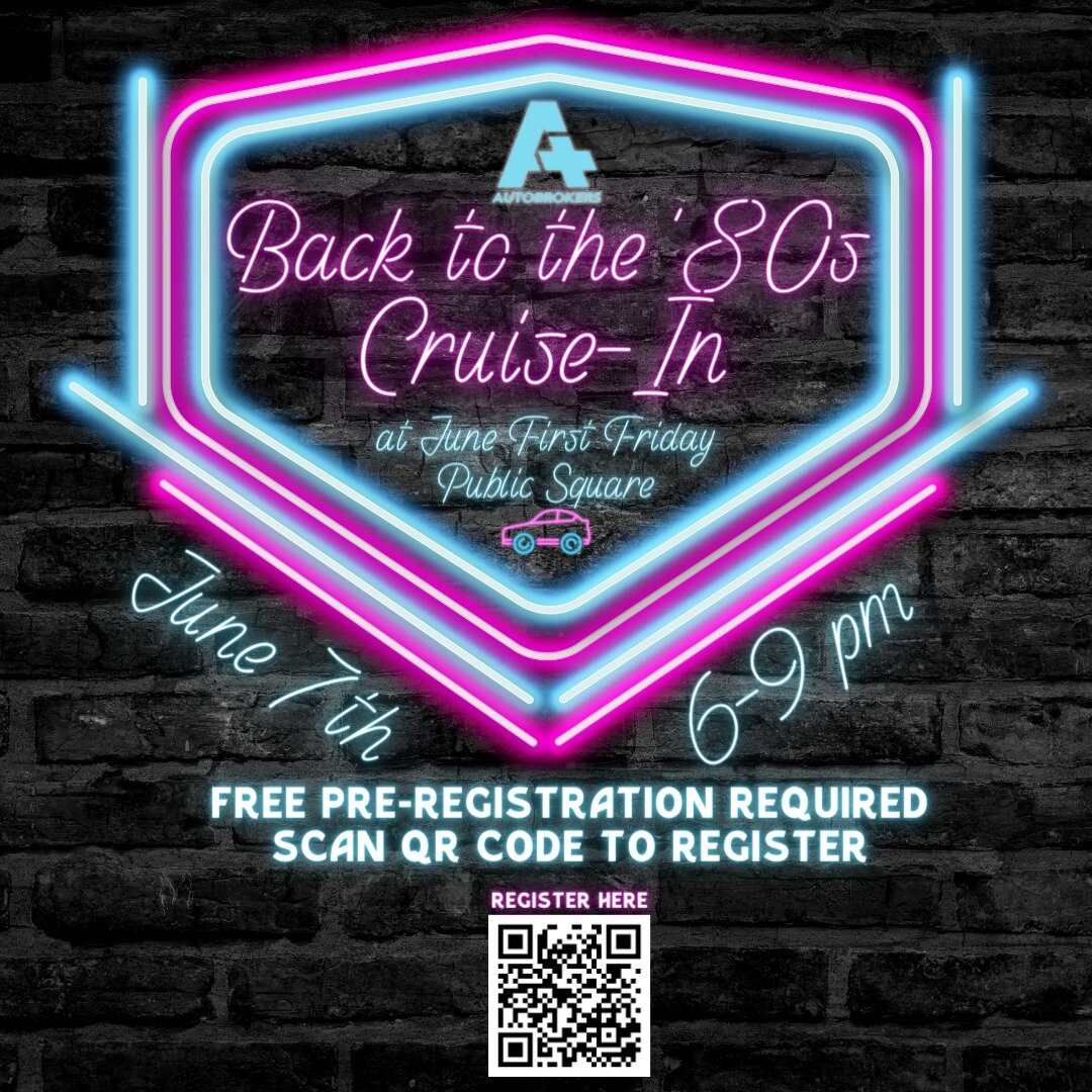 Are you a classic car owner? We'd love to have you join us for the Back to the '80s Cruise-in on June 7th and the Dog Days of Summer Cruise-In on August 2nd in Downtown Mount Vernon on Public Square. There is no registration fee but pre-registration 