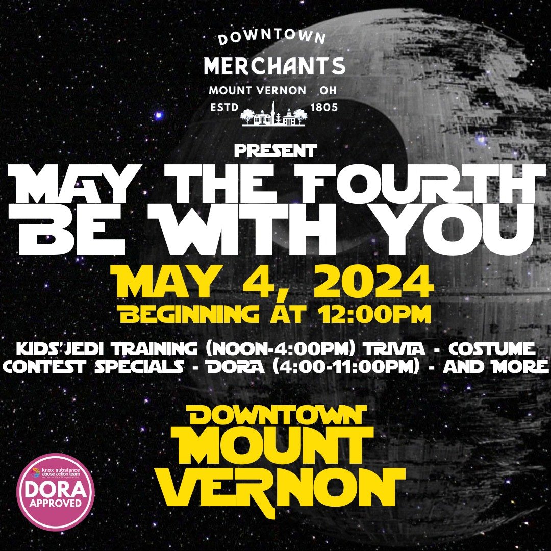 Read the Mount Vernon Downtown Merchants May the Fourth Be With You press release below!

www.experiencemv.org/s/May-the-Fourth-PRESS-RELEASE-1.pdf