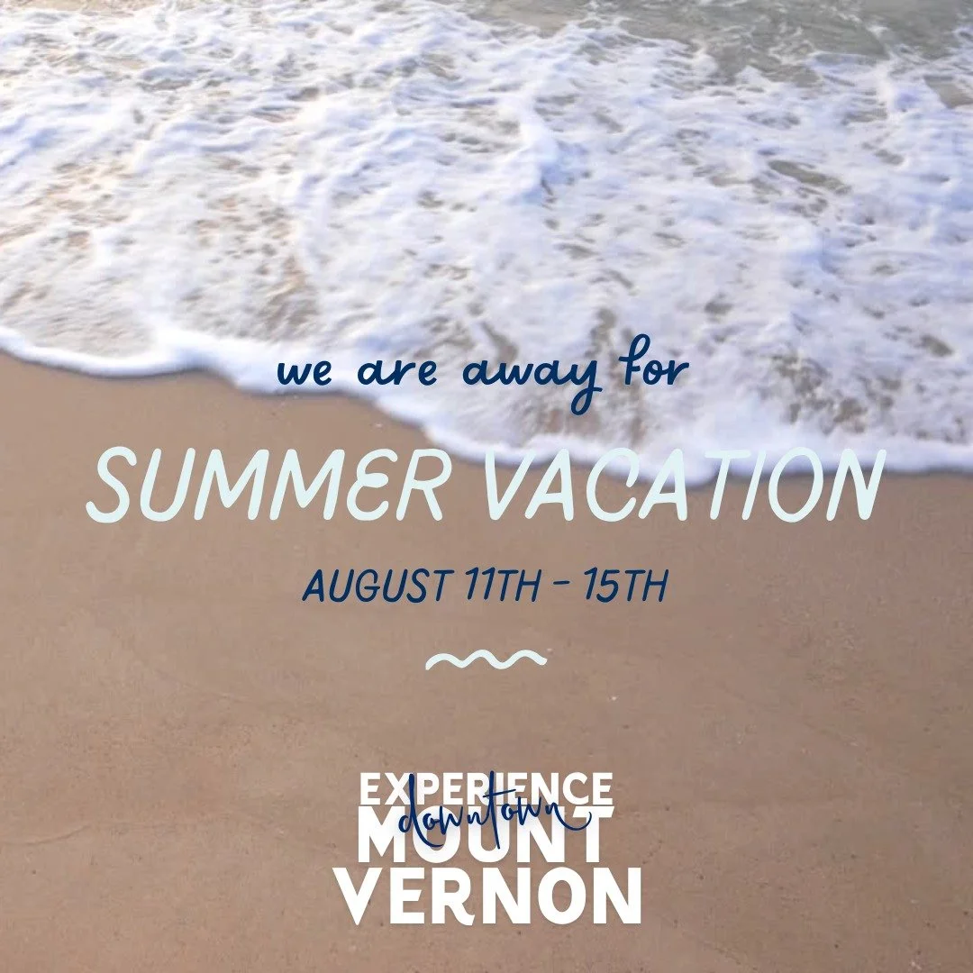 The Experience Mount Vernon office will be closed Monday, August 11 &ndash; Friday, August 15, while I take a little time to rest, recharge, and answer the call of the Caribbean. ☀🍹🌴🛳

I&rsquo;ll be back the week of August 18 and will catch up on 