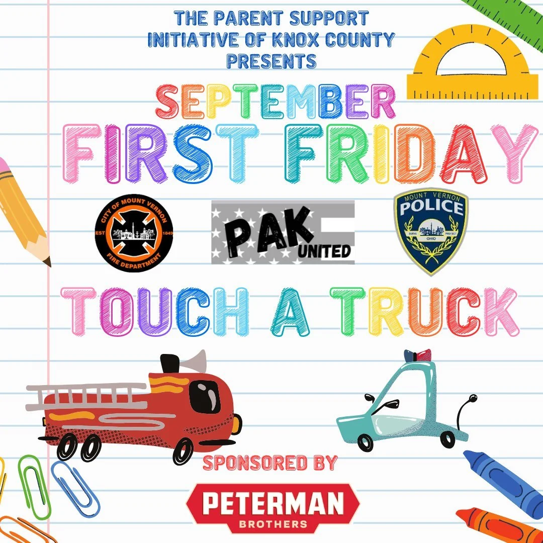 🚓🚒 Sound the sirens&mdash;Touch-a-Truck is coming back to West High Street at First Friday!
Presented by Peterman Brothers - Heating, Cooling &amp; Plumbing, and hosted by Mount Vernon Police Department, Mount Vernon Fire Department, and PAK United